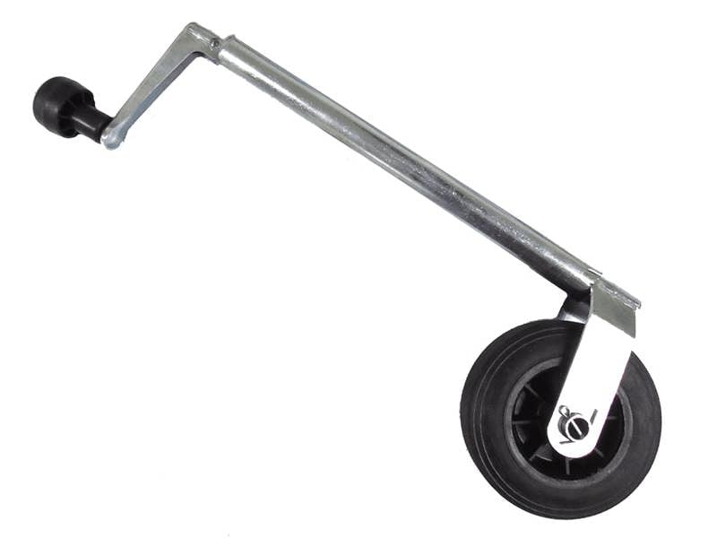 Heavy Duty Caravan Jockey Wheel 34MM (Lightweight Plastic Rim Trailer Wind Up)