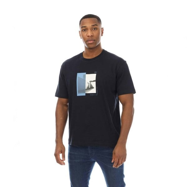 Boss Mens Barragan Graphic T-Shirt - Dark Blue