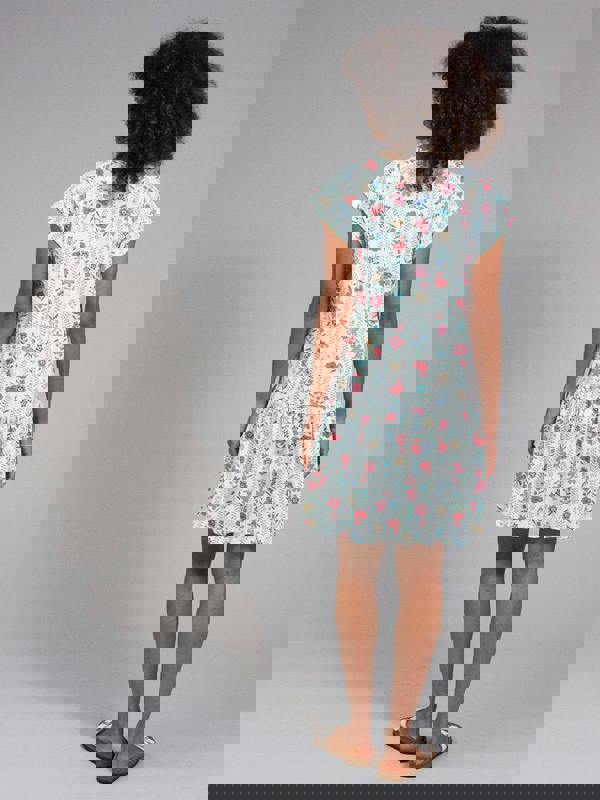 Kite Womens Organic Bookham Slub Jersey Dress Flower Press