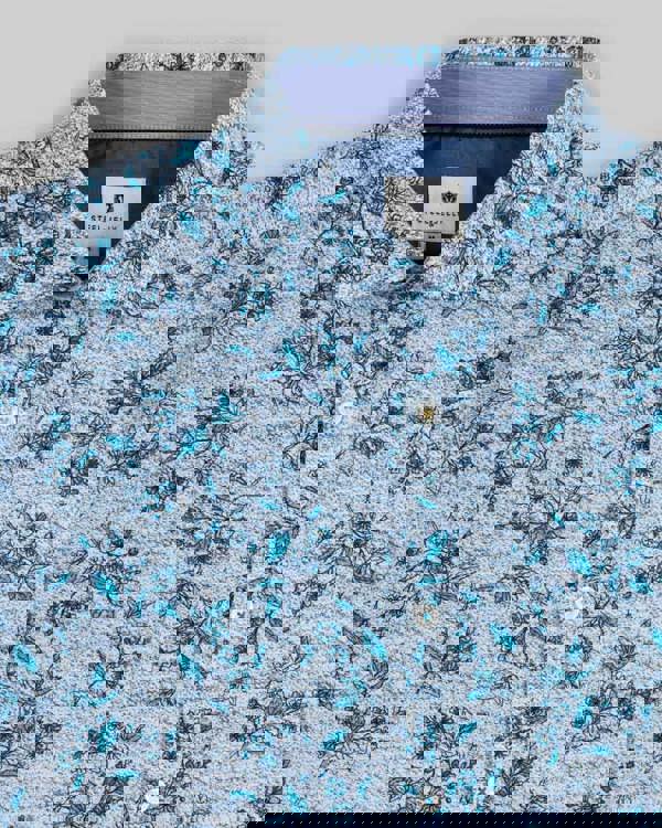 Steel & Jelly Floral Print Long Sleeve Stretch Shirt