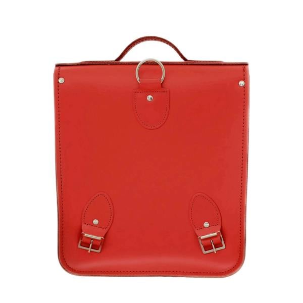 Zatchels Handmade Leather City Backpack - Pillar Box Red