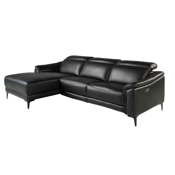 Angel Cerdá Relax corner sofa in black leather 6205/6206