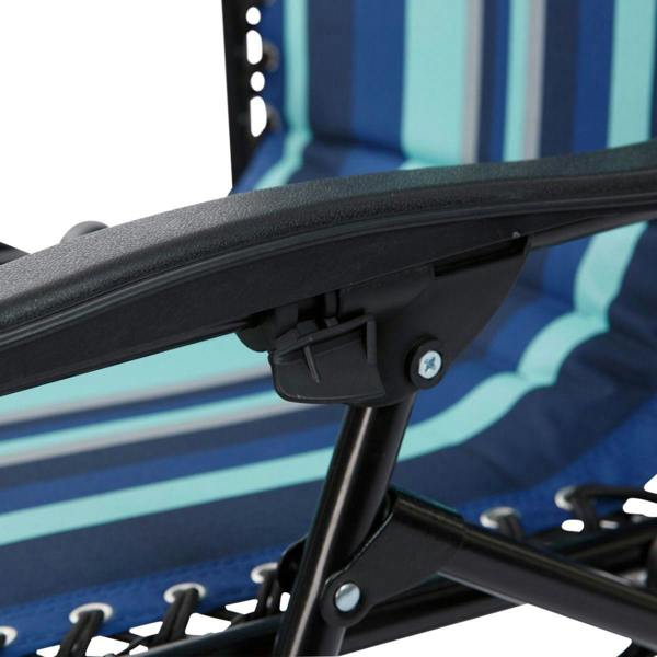 Trespass Glentilt Reclining Garden Chair/Recliner - Blue Stripe - 
