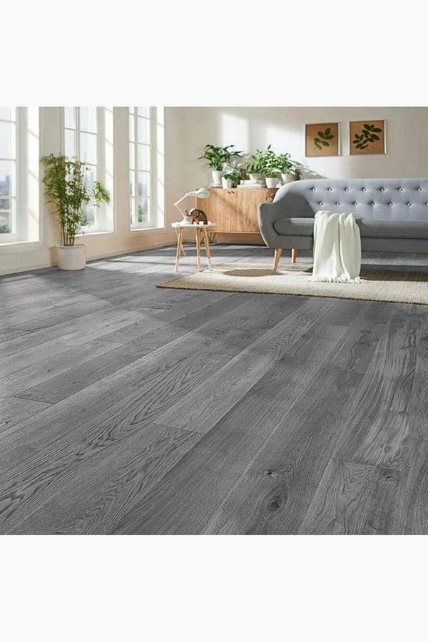 Living and Home 36 Pcs Rustic Style Wood Plank PVC Flooring