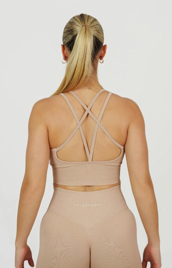 V3 Apparel Form Seamless Scrunch Sports Bra, Leggings & Shorts Set - Dusty Pink