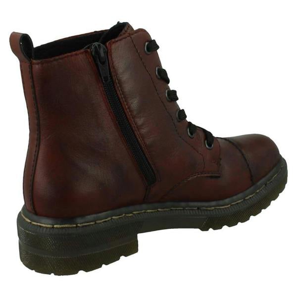 Rieker Ladies Rieker Zip and Lace Ankle Boot 78202