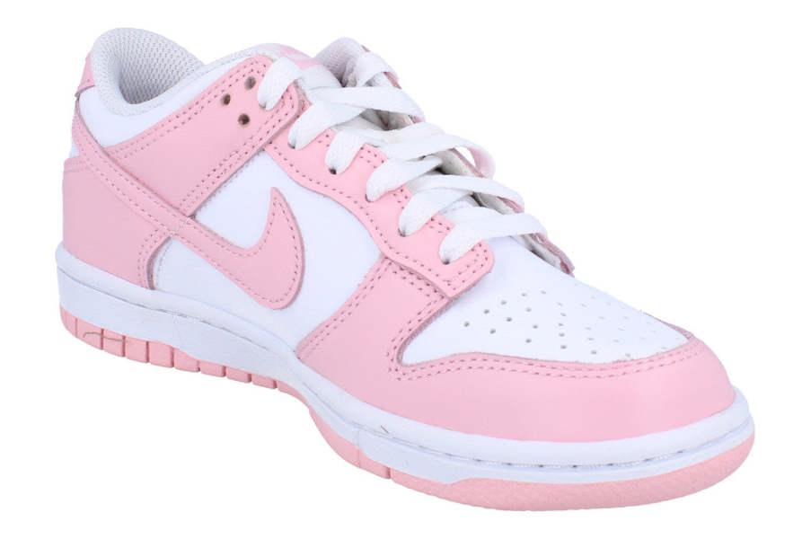 Nike Dunk Low Gs Trainers Fb9109 Shoes  125 - White Soft Pink White 125 - Photo 3