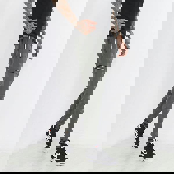 Brave Soul Khaki Elasticated Waist Utility Trousers - Khaki Image 1