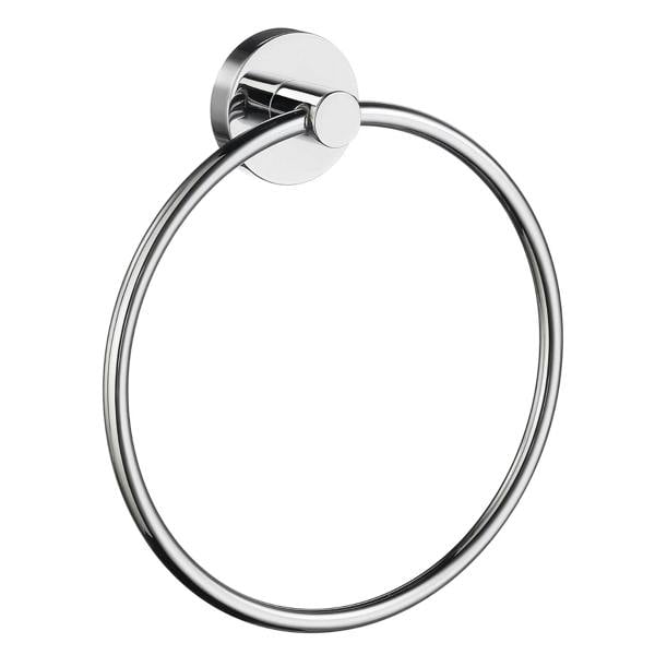Polished chrome towel ring
