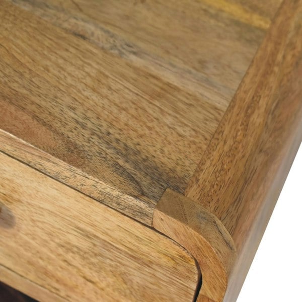 Artisan Furniture Solid Wood Mini Oak-ish Floating Open Bedside