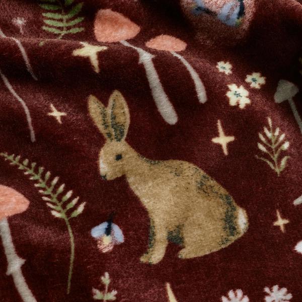 Catherine Lansfield Enchanted Twilight Animals Cosy Fleece Blanket Throw Chocolate