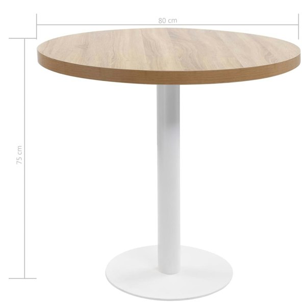 Berkfield Bistro Table Light Brown 80 cm MDF