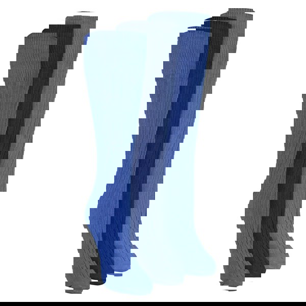 Sock Snob Ladies 3 Pack Knee High 100% Cotton Soft Breathable Socks