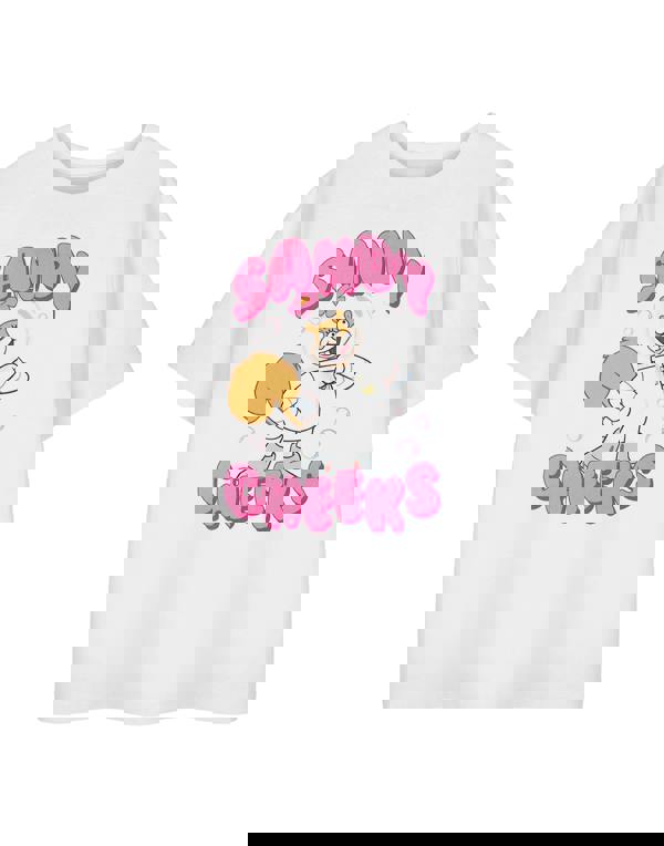 SpongeBob SquarePants Girls White Sandy Cheeks Short Sleeved T-Shirt
