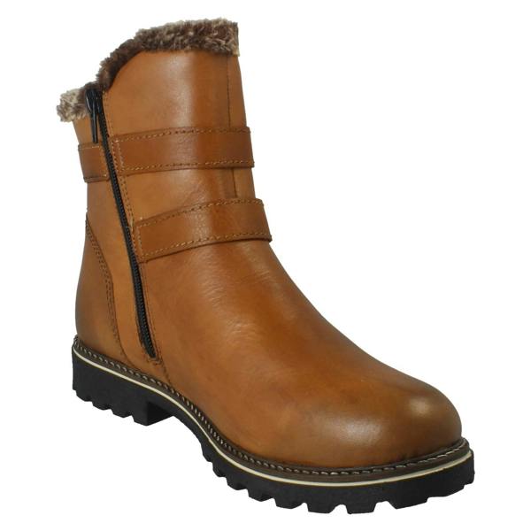 Remonte Ladies Remonte Lambskin Lined Leather RemonteTEX Zip Up Ankle Boots D8484