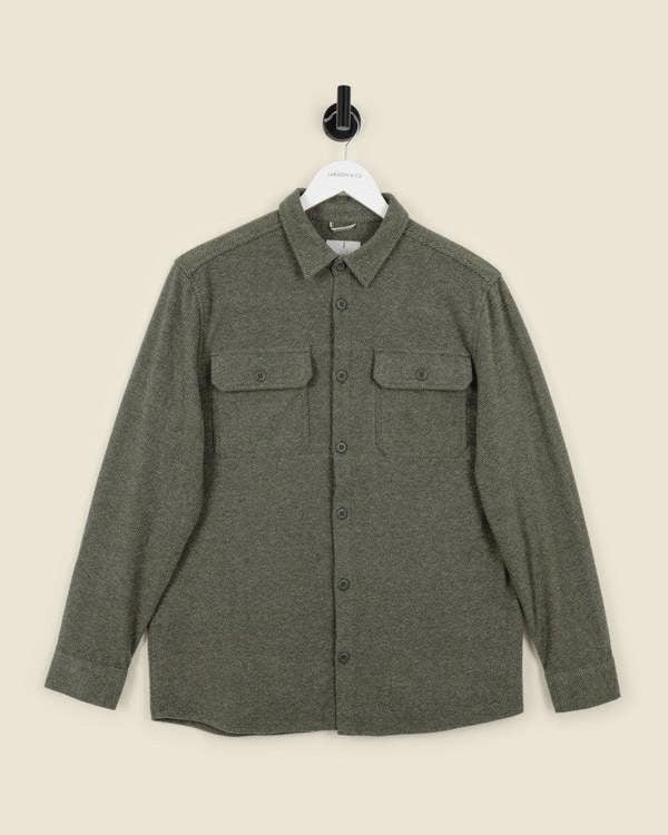 Larsson & Co Herringbone Jersey Casual Overshirt