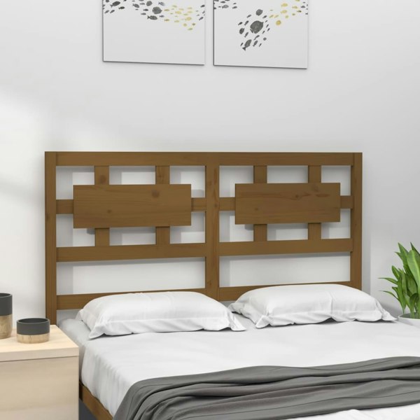 Berkfield Bed Headboard Honey Brown 205.5x4x100 cm Solid Wood Pine