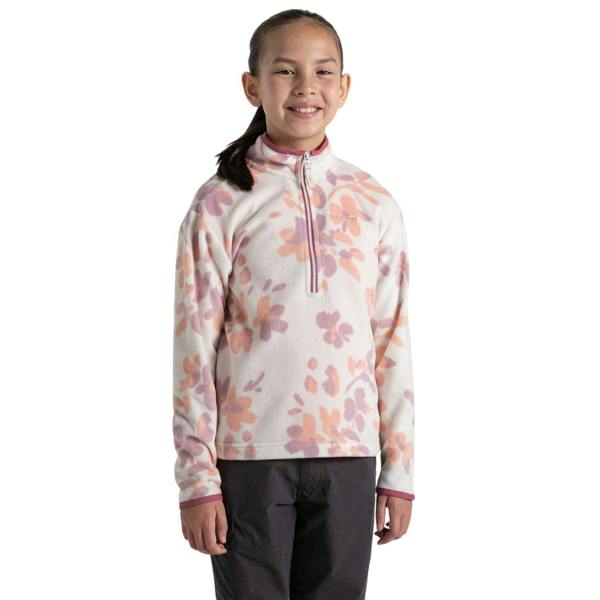Craghoppers Childrens/Kids Embroidered Funnel Neck Sweatshirt - Sea Salt - 