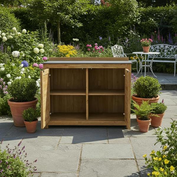 Ocean Designs Barletta Teak Kitchen Double Door Unit