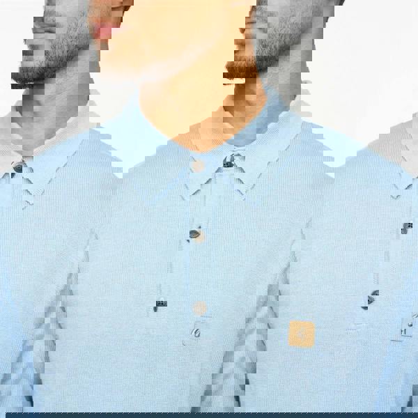 Gabicci V55GK08 Mens Francesco Long Sleeve Plain Knitted Three Button Polo Gabicci Vintage - ICEBERG