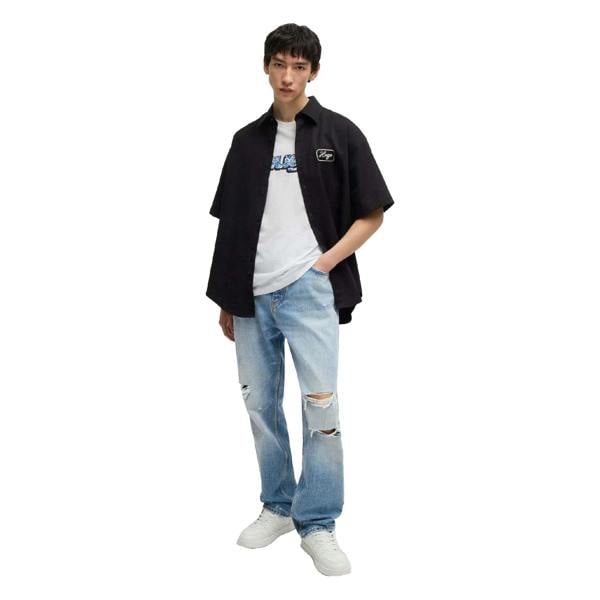 Hugo Mens Nate Baggy Jeans - Blue - 