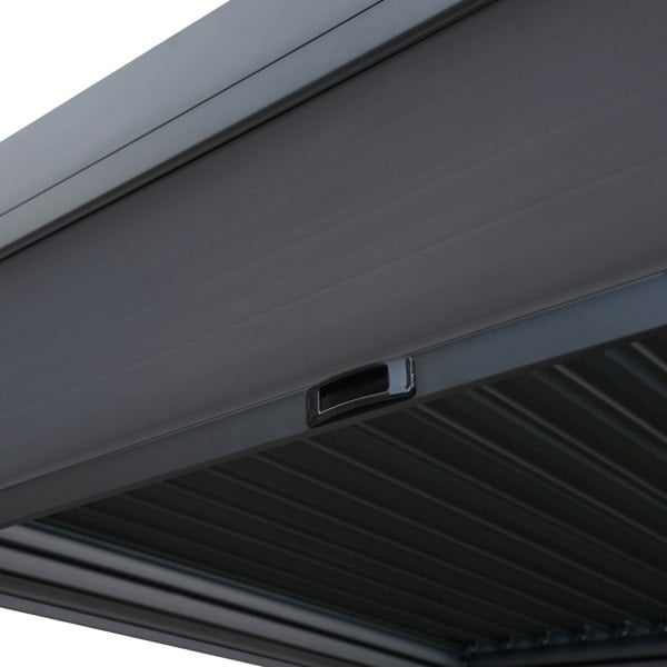 Monstershop Aluminium Pergola With Anthracite Blinds & 2 Shutter Panels - 3m x 3m