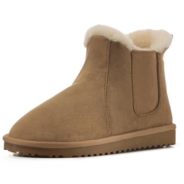 VIVA Polar Womens Faux Fur Chelsea Boots – Slip-On Ankle Boot with Fleece