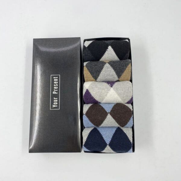 Leaper Boxed Set of 5 Pairs Wool Men’s Socks
