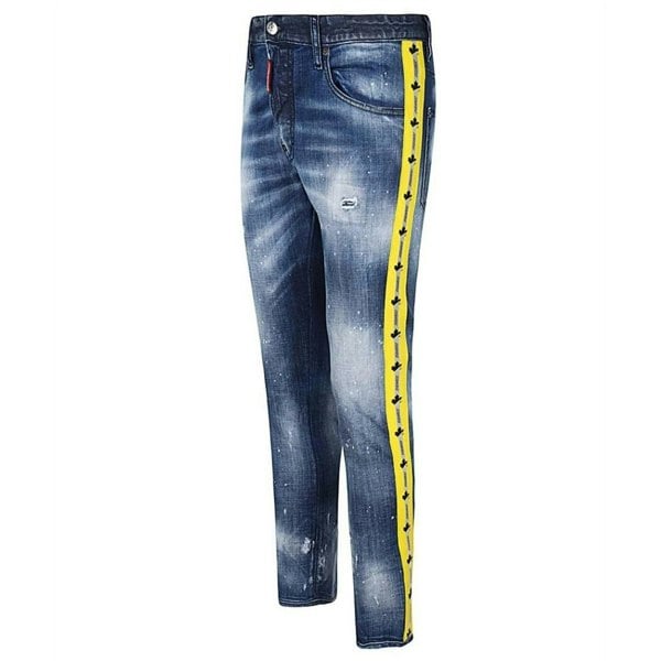 Dsquared2 Skater Jean Maple Leaf Tape Jeans - Blue