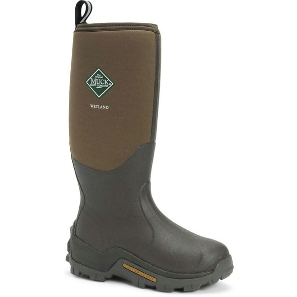 Muck Boots Wetland Hi Patterned Unisex Wellington Boots in Bark