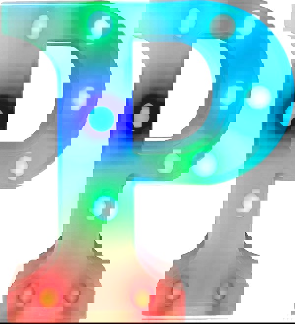 St Helens Battery Operated RGB Letter   With Remote Control Letter P