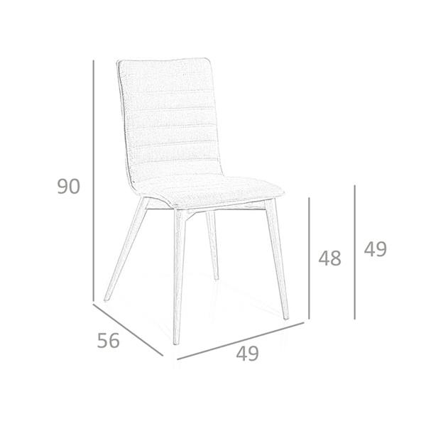 Angel Cerdá Grey Fabric Chair 4031