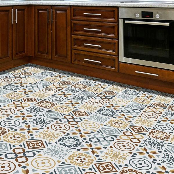 WALPLUS WFS6004 - Azulejo Tiles Floor Sticker 120cm x 60 cm