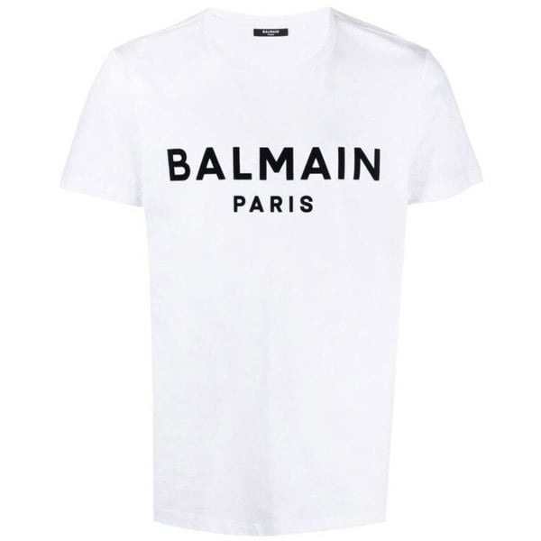 Balmain Paris Bold Branded Logo T Shirt - White