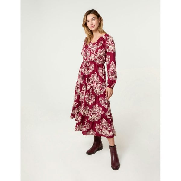 Blue Vanilla Button Front Midi Dress