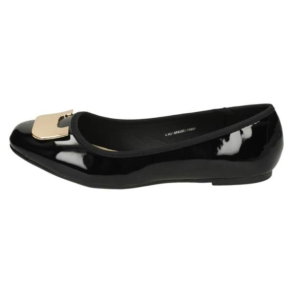 Spot On Ladies Spot On Flat Ballerina Shoes