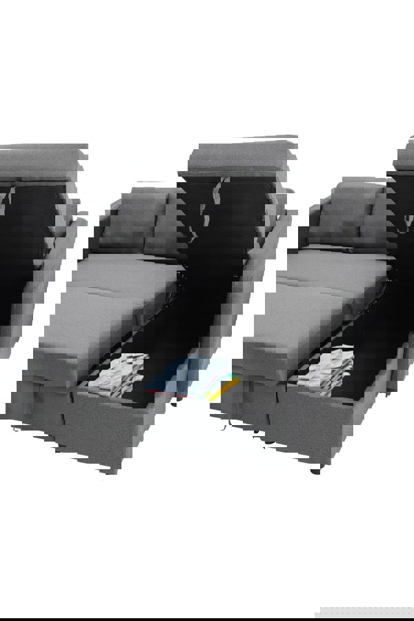 Living and Home Pull Out Corner Sofa Bed 3 Seater Sofa with Storage