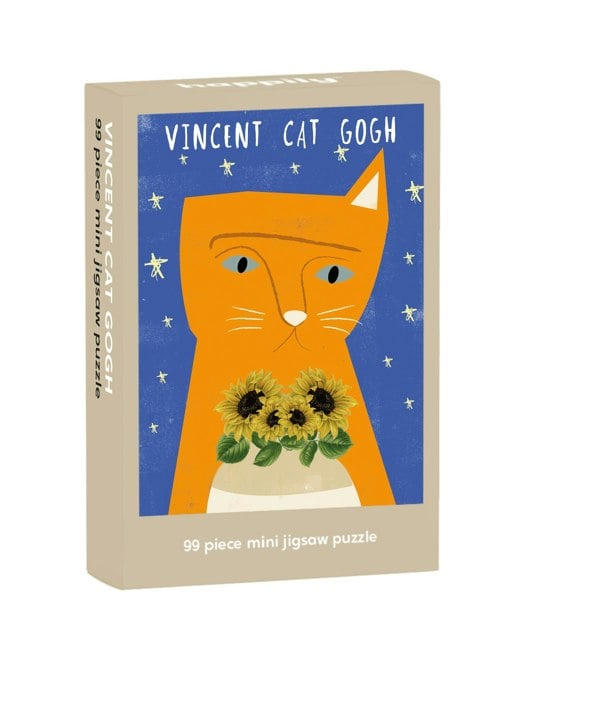 Happily Puzzles Vincent Cat Gogh - 99 Piece Mini Jigsaw Puzzle
