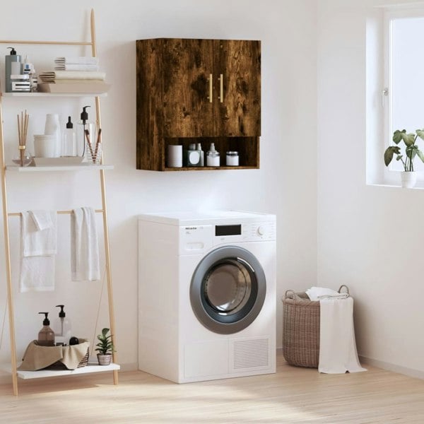 Berkfield Wall Cabinet Smoked Oak 60x31x70 cm Engineered Wood
