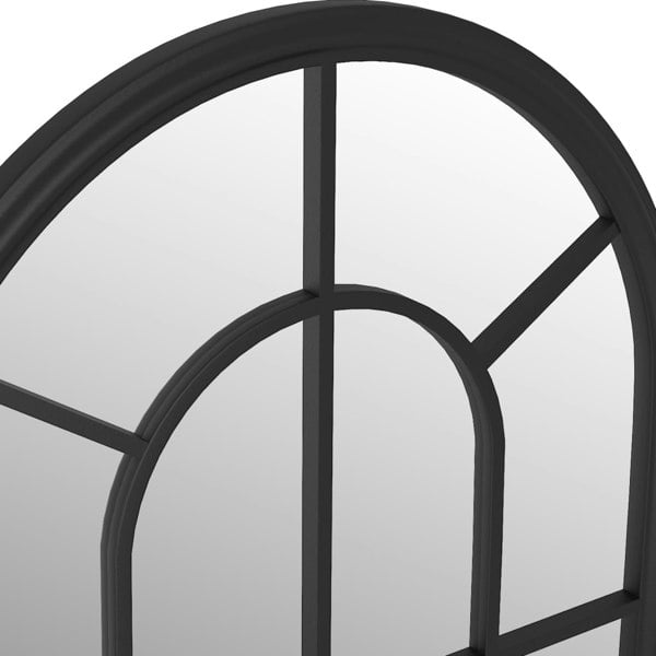 Berkfield Mirror Black 60x45 cm Iron for Indoor Use