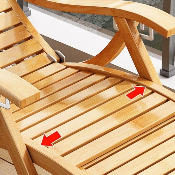 Bamboo Rocking Chair Foldable Recliner Sun Loungers Living and Home
