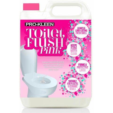 ProKleen Pro-Kleen Toilet Fresh Flush Cleaning Liquid 5L - Concentrate, Easy to Use, Pink Fluid Formula for Caravans, Motorhomes & Boats