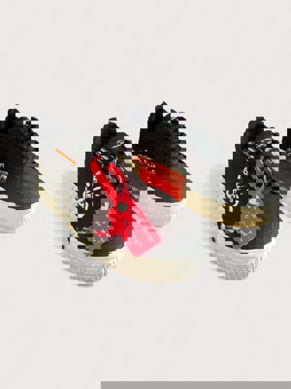 Off-White Vulcanised Lace Up Sneaker Black White Kids