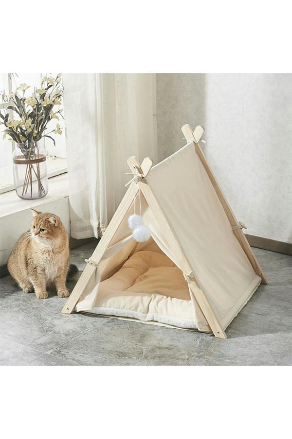 Living and Home Pet Tent Teepee with Thick Cushion