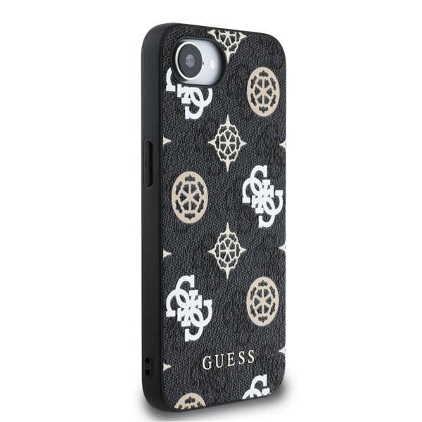 Guess PU 4G Peony Case with MagSafe for iPhone 16e Black - GUHMPSE4P4PWPK