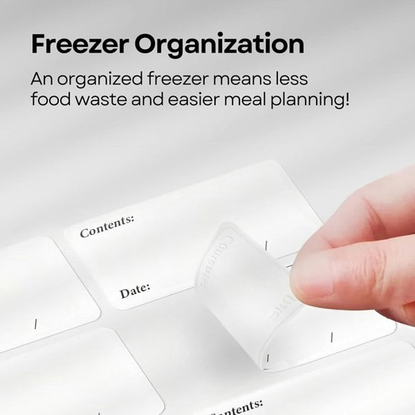 Drawlish Freezer Labels Stickers - 300 White Sticky Labels (6x3 cm)