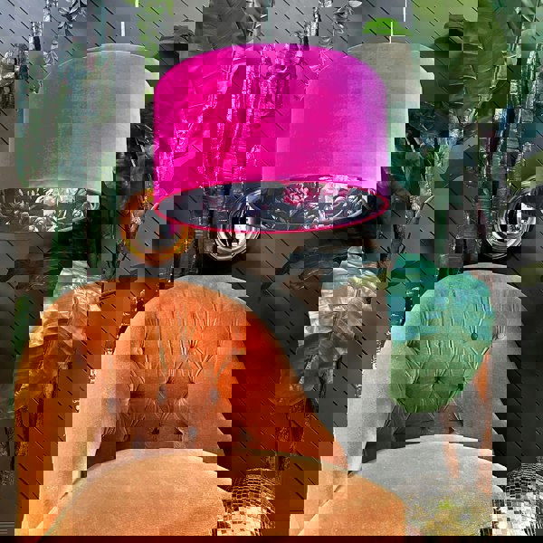 Love Frankie jam tart midnight garden lampshade in raspberry velvet