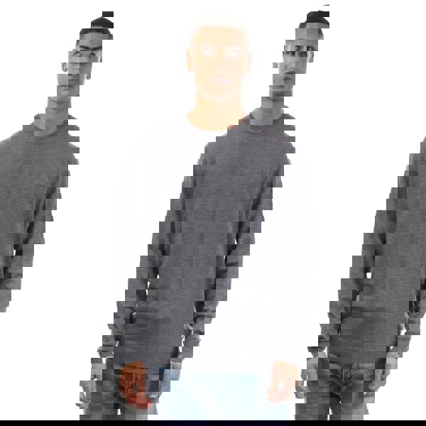 Boss Mens Bagritte-E Extra-Fine Merino Wool Sweatshirt - Grey