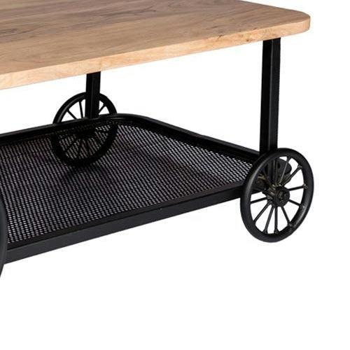 Wyld Haus Shanghai Industrial Oak and Black Modern Coffee Table