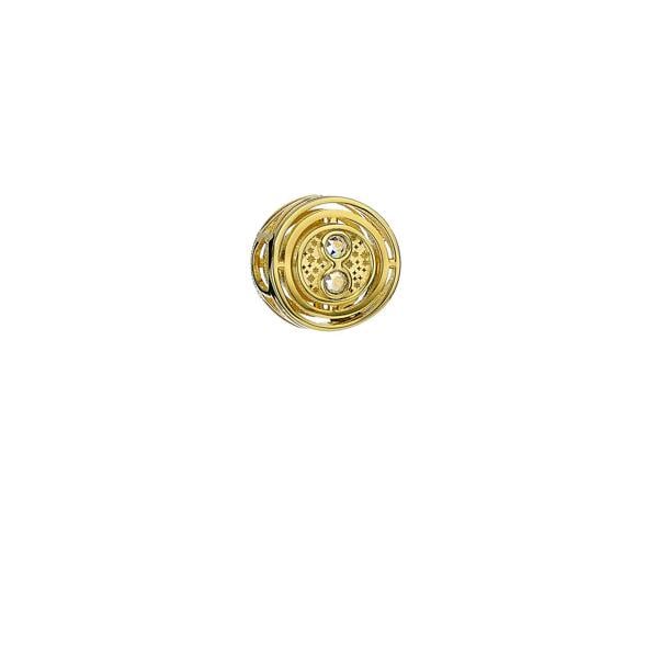 Harry Potter sterling silver Time Turner spacer bead   Gold